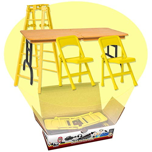 Ultimate Ladder Table and Chairs Yellow Playset for WWE Wrestling