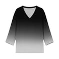 thumbnail image 5 of 3/4 Sleeve Womens Tops V Neck T-Shirts Spring 2026 Dressy Casual Blouses Black S, 5 of 5