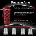 thumbnail image 4 of HAHDAXIA Shift Knob, 3.78" Aluminum Weighted Car Gear Stick Shifter Manual knobs Fit Universal Manual Transmission Vehicle with 4 Threaded Adapters M8 M10 M12 x 1.25, M10x1.5 (Red), 4 of 7