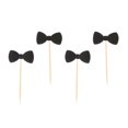 thumbnail image 4 of 3x20 Pieces Glitter Paper Bowknot Cake Topper Birthday Party Cake Decor Black, 4 of 5