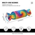 thumbnail image 2 of Candy Pillow With Pillow Core 24.6×9.8in Durable Cord Opening And Closing Design Waterproof And Easy To Install Darkorchid Tie Dye Background Rainbow Colors (2), 2 of 8