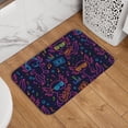 thumbnail image 4 of Crystal Velvet Floor Mat 23.6x15.7in Square Lock Edge Easy Cleaning Using Woven Technique Corrosion Resistant Bottom Drop Plastic Neon Party Axolotls - 80s Synthwave, 4 of 5