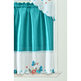 thumbnail image 4 of Plume D' Home 3pc Kitchen Curtain Set (Turquoise Butterfly), 4 of 5