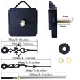 thumbnail image 2 of Battery Operated Clock Movement Mechanism DIY Spare Parts Replacement with Short Needle (Shaft Length 4/5 Inch/ 20 mm), 2 of 5