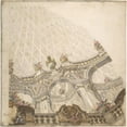 thumbnail image 3 of Giovanni Antonio Torricelli 20x20 Black Modern Framed Museum Art Print Titled - Design for a Cupola Decoration (1716-81), 3 of 5