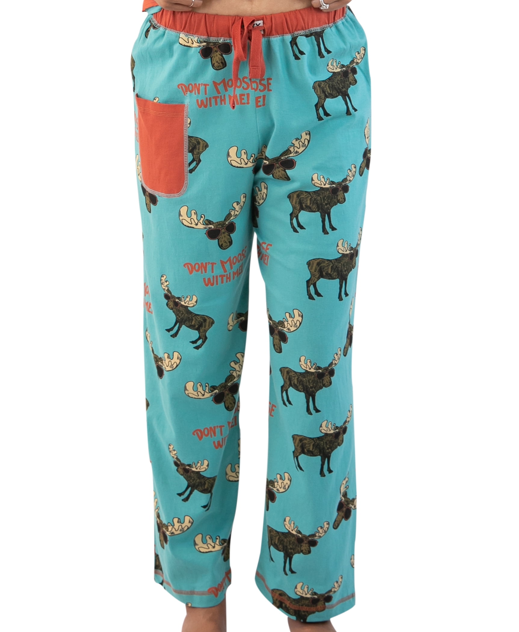 LazyOne Pajamas for Women, Cute Pajama Pants and Top Separates, Don't Moose, Medium