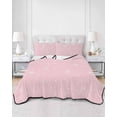 thumbnail image 2 of Quilts Twin-XL Size Bedding Set, Pink Christmas Snowflake Lightweight Quilted Comforter, Winter Snowflake Xmas Soft Reversible Bedspread Coverlet with Pillow Covers for All Season, 68" x 98", 2 of 7