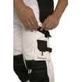 thumbnail image 4 of JuicyTrendz Men's Heavy Duty Painter Pants – Utility Cordura Knee Workwear Trousers for Construction with Multiple Pockets White W40 x 34L, 4 of 7