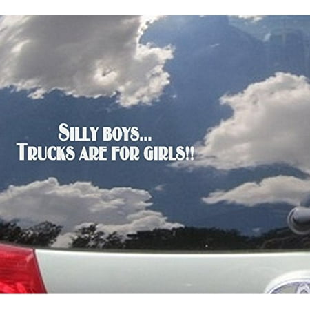 Silly Sounds Wall - Decal ~ SILLY BOYS TRUCKS ARE FOR GIRLS: #2 ~ AUTO DECAL, 2
