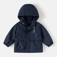 thumbnail image 6 of FAVIPT Boys Waterproof Coat Long Sleeve Zip Up Windproof Hooded Jackets Lightweight Outdoor Coats with Zipper Pockets Navy,7-8 Years, 6 of 9