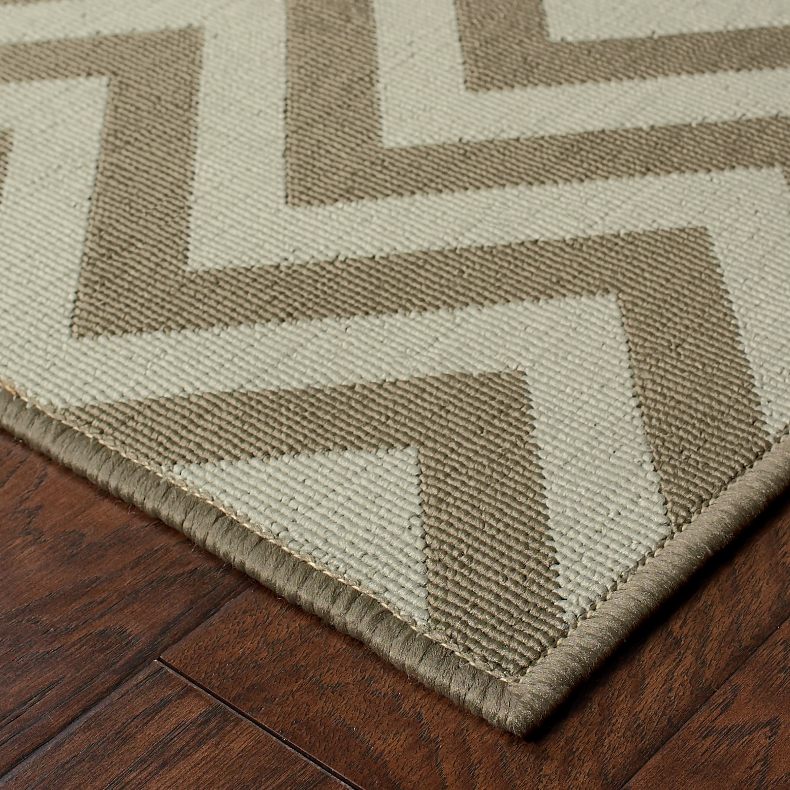 Milton Geometric Outdoor Area Rug, Grey/ Blue 2, 8' x 8'
