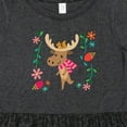 thumbnail image 4 of Inktastic Woodland Moose Spring Flowers Girls Toddler Dress, 4 of 5