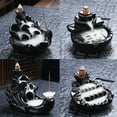 thumbnail image 2 of Backflow Incense Burner Waterfall Ceramic Smoke Censer Handicraft Home Decor, 2 of 8