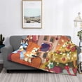 thumbnail image 2 of Rozeui Bluey for Flannel Blanket, Soft Fuzzy Plush King Blanket for Winter, Thick and Warm All-Season Bed Throw-40"x30", 2 of 6