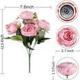 thumbnail image 4 of Artificial Peony Flower Silk Peonies Bouquet 4 Bundles Fake Flowers Bulk for Home Wedding Party Decor (Red Rose), 4 of 5