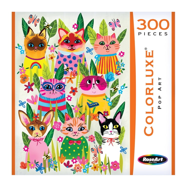 RoseArt Colorluxe 300 Piece Puddy Cats Adult Interlocking Jigsaw