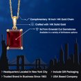 thumbnail image 2 of Gem Stone King 14K Yellow Gold Red Garnet Pendant Necklace | 2.61 Cttw | Gemstone January Birthstone | Octagon 9X7MM | Gold Necklace for Women | With 18 inch Gold Chain, 2 of 6