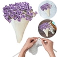 thumbnail image 1 of Manta Ramo Flores Material Bricolaje Ganchillo Regalos () Púrpura, 1 of 9
