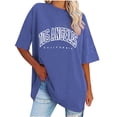 thumbnail image 1 of DPTALR Hauts Décontractés pour Femmes T-Shirts Imprimés Lettres Manches Courtes Hauts d'Été pour Femmes, 1 of 3
