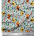 thumbnail image 1 of Soimoi Poly Georgette Fabric Floral,Musical Instruments & Animals Cartoon Printed Craft Fabric by The Yard 52 Inch Wide, 1 of 1