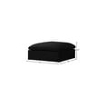 thumbnail image 3 of Meridian Furniture Serene Black Linen Fabric Deluxe Modular Ottoman, 3 of 4