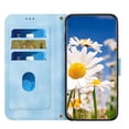 thumbnail image 5 of Leather For Samsung Galaxy S26 FE 5G 6.7-inch Floral  Printed Wallet Case, With Card Holder,Wristband,Magnetic Clasp Kickstand Folio Cover,Blue,For Galaxy S26 FE 5G, 5 of 8