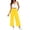 Yellow, variant on Womens Sweatpants High Waist Nine Point Solid Color Loose Casual Wide Leg Sweatpants Women Black L