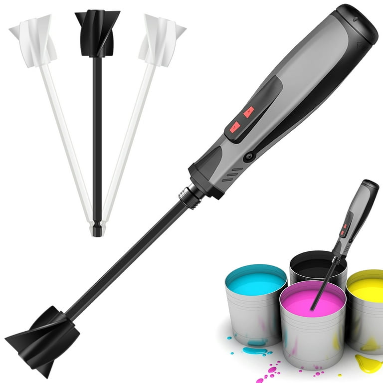 Electric Epoxy Resin Mixer Handheld Resin Stirrer with 4 Reusable Stirring  Paddles for 1/4in Drills Minimizing Bubbles Portable Epoxy Mixer for Resin