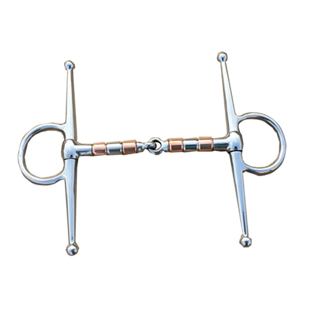 Bocado de caballo,Bocado de caballo Bocado de filete Bocado de caballo,Borde de brida para mejilla ecuestre,arnés occidental,Ganchos para caballos Rodillo de cadena en forma de H Acero