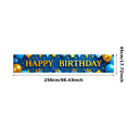 thumbnail image 5 of Blue Gold Happy Birthday Banner with Balloons Stars and Gifts Background Party Supplies for Birthday Parties Photography Props Decorations Backdrop, 5 of 8