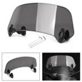 thumbnail image 2 of Universal Motorcycle Clip On Wind Deflector Screen Windshield Windscreen Gray, 2 of 5