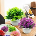 thumbnail image 6 of Fake Artificial Potted Flowers In Pot False Plants Outdoor Garden Home Decor, 6 of 8