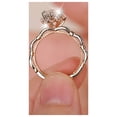 thumbnail image 3 of 1ct 18K White Gold Moissanite Rings for Women Gift D Color VVS1 Clarity Diamond Rings S925 Sterling Silver Ring jewelry Moissanite Engagement Rings with Certificate, 3 of 8