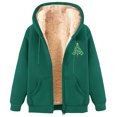 thumbnail image 2 of Chaqueta y sudadera informal con capucha de manga larga para mujer, con estampado de moda, de polar y capucha, 2 of 4