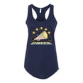 thumbnail image 2 of Wild Bobby All Star Cheerleading Megaphone Girl Sports Women Racerback Tank Top, Navy, Small, 2 of 5