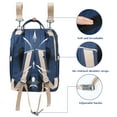 thumbnail image 4 of WiseWater Diaper Bag Backpack with Foldable Baby Bed , Portable Travel Bassinets for Babies , Waterproof Mommy Bag with Changing Station USB Charging Port , Baby Travel Crib Bag for Girls Boys Blue, 4 of 7