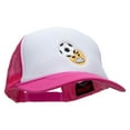 thumbnail image 5 of Soccer Header Embroidered Foam Panel Mesh Snapback - Pink White OSFM, 5 of 5
