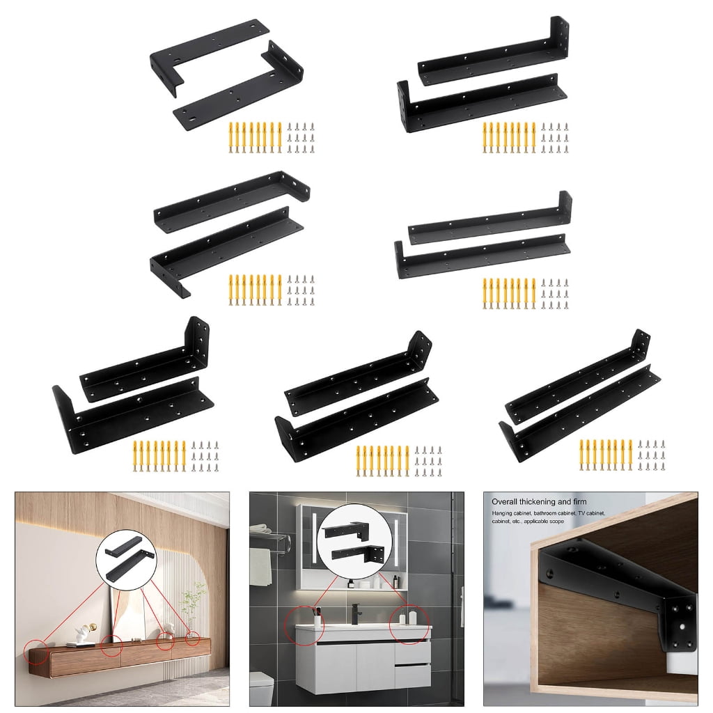 ZPAQI Floating Shelf Brackets Heavy Duty Metal Shelves Brackets Easy to Install