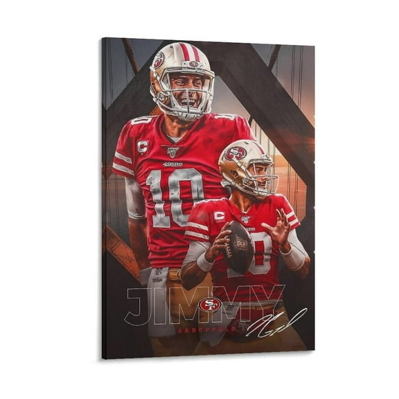 Jimmy Garoppolo Canvas Poster Picture Print Canvas Poster Wall Paint Art Posters Decor Modern Home Artworks Gift 08x12inch(20x30cm)