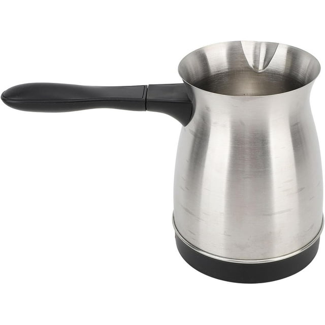 GFDYREE Electric Coffee Pot 600ML Stainless Steel Turkish Coffee Maker Kettle, Ergonomic Handle for Home Use