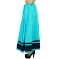 thumbnail image 2 of Bimba Jupe Longue Maxi pour Femme avec Bordure Contrastante Jupe Bohème à Taille Élastique, 2 of 9