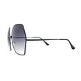 thumbnail image 3 of SA106 Retro Oversized Octagon Groove Hippie Sunglasses Black Smoke, 3 of 4