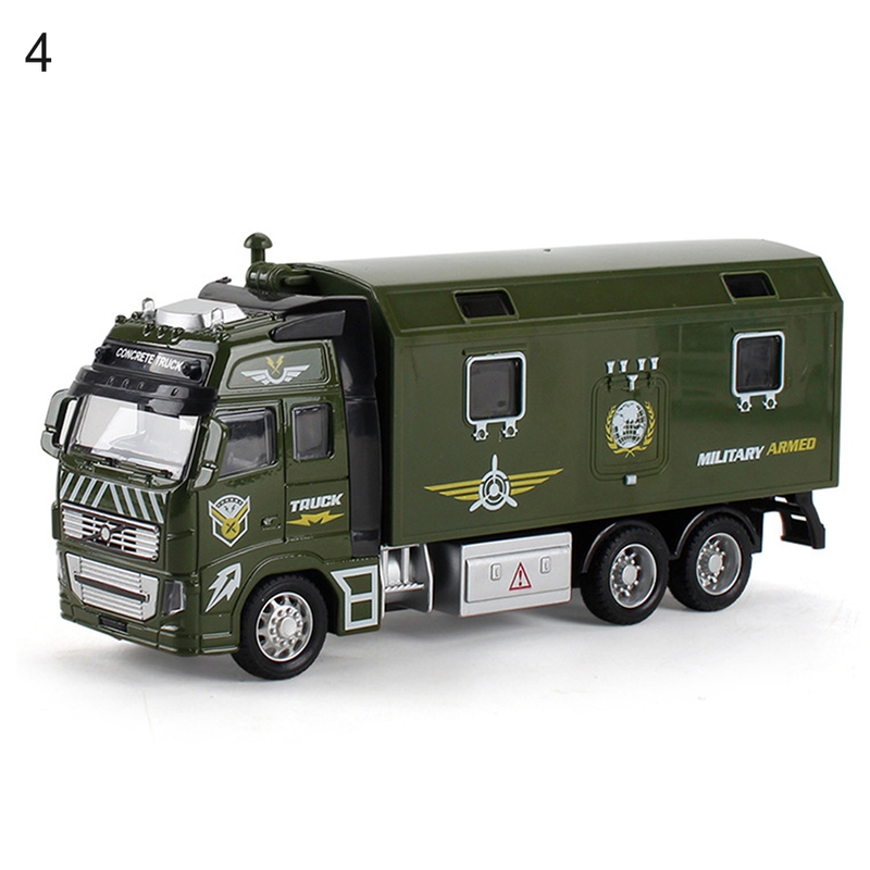 SANWOOD Vehicle Toy,Children Alloy Pull Back Engineering Vehicle Military Truck Car Model Toy Gift - image 1 of 6