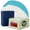 Blue Green Mix, variant on Practicon 500 Pack Black Disposable Patient Bibs, 18" x 13", 3 Ply Waterproof Paper Bib Sheet with Poly Back, Dental, Medical, Tattoo, Nail Tray or Table Cover, Case of 500