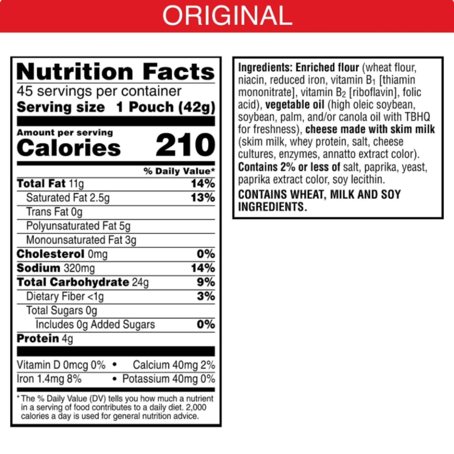 Cheez-It Original Baked Snack Crackers, 1.5 Oz (45 Individual Packs) – Crispy, Real Cheddar Cheese, Perfect for Lunchboxes & Parties