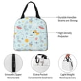 thumbnail image 3 of Easygdp Space With Dino Astronauts Premium Insulated Lunch Bag - Waterproof Oxford Cloth, Aluminum Foil Lining, Large Capacity, Front Pocket, Unisex for Work, School, Outdoor Activities, Picnics, 3 of 5