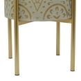 thumbnail image 5 of DecMode 23", 19"H Cream Metal Moroccan Planter with Removable Stand (2 Count), 5 of 9