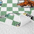 thumbnail image 5 of Erosebridal Vintage Truck Bed Spread Queen, Checkered Queen Coverlet Set, Green Checkered 3-Piece 1 Quilt and 2 Pillowcases, 5 of 7