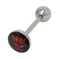 thumbnail image 1 of Holographic Red Devil Barbell Tongue Ring, 1 of 2