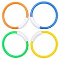 thumbnail image 1 of Amdohai 4pcs Diving Rings 5.3 Inch Underwater Swimming Pool Toy Rings for Kids Children, 1 of 7